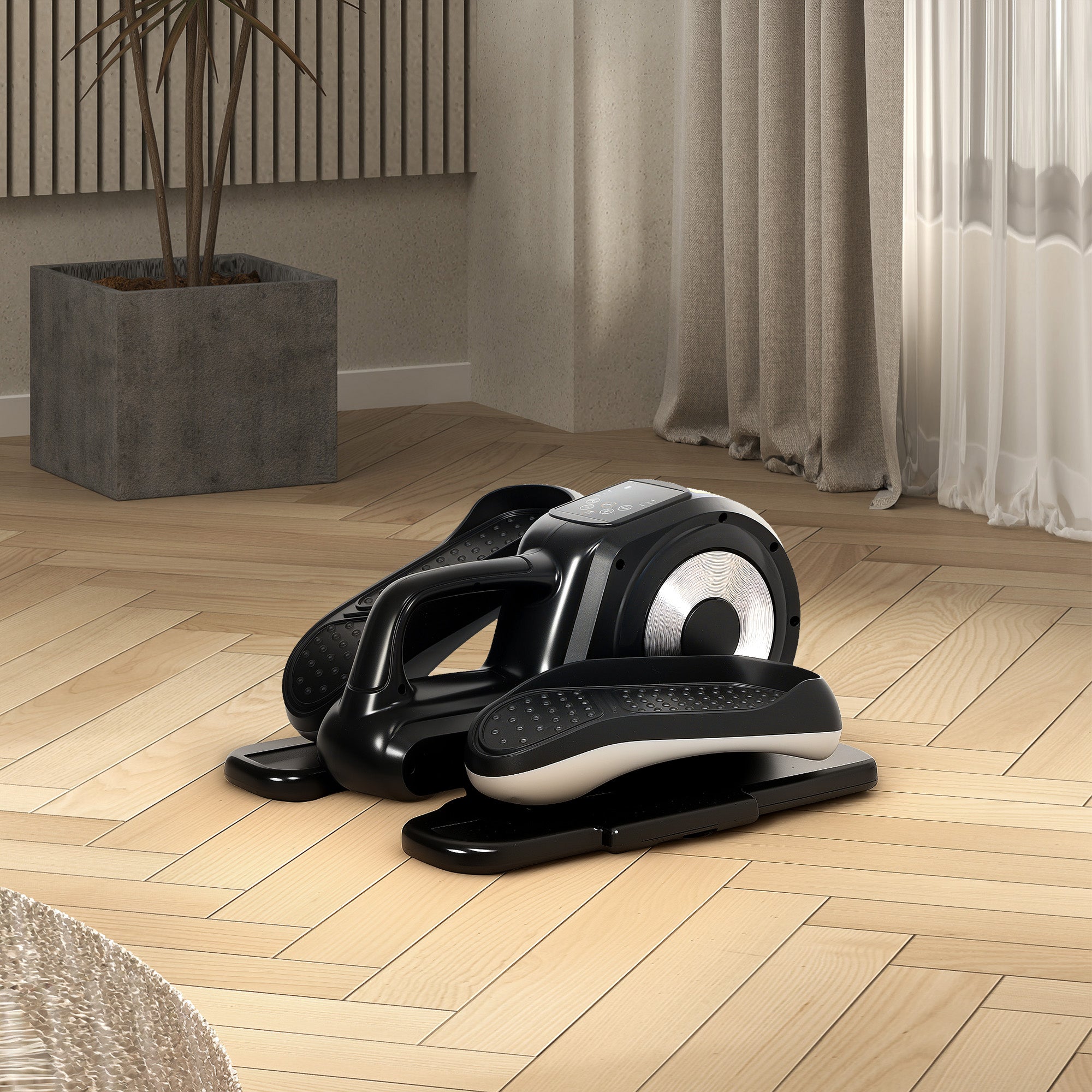 Under Desk Elliptical Machine with 12 Programmes and Remote Control - Compact Design-1
