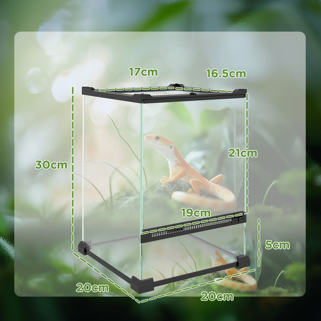 12L Vivarium for Lizards, Frogs, Snakes, Turtles, Tortoises w/ Anti-Escape Design, Ventilation-2