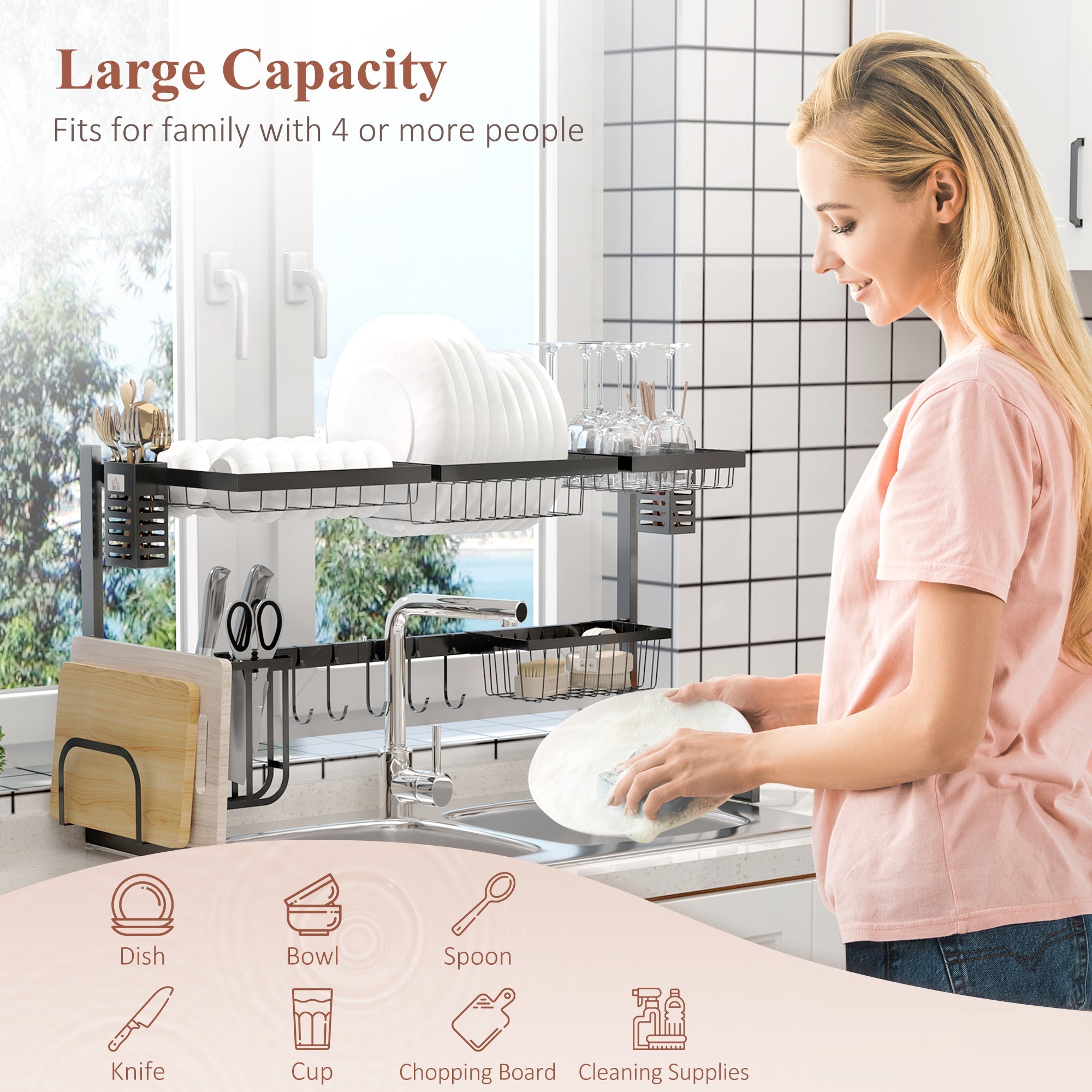 93cm Modular Over-Sink Drying Rack-3