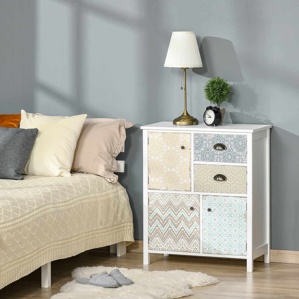 Drawer Table Sideboard Multi-purpose Storage Chest Shabby Chic Entryway Living Room Bedroom Furniture Organizer Unit-1