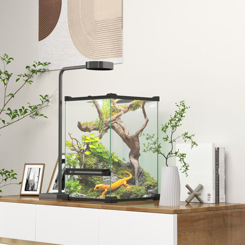 12L Vivarium for Lizards, Frogs, Snakes, Turtles, Tortoises w/ Anti-Escape Design, Ventilation-1