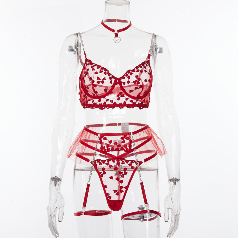 Red Lace Embroide